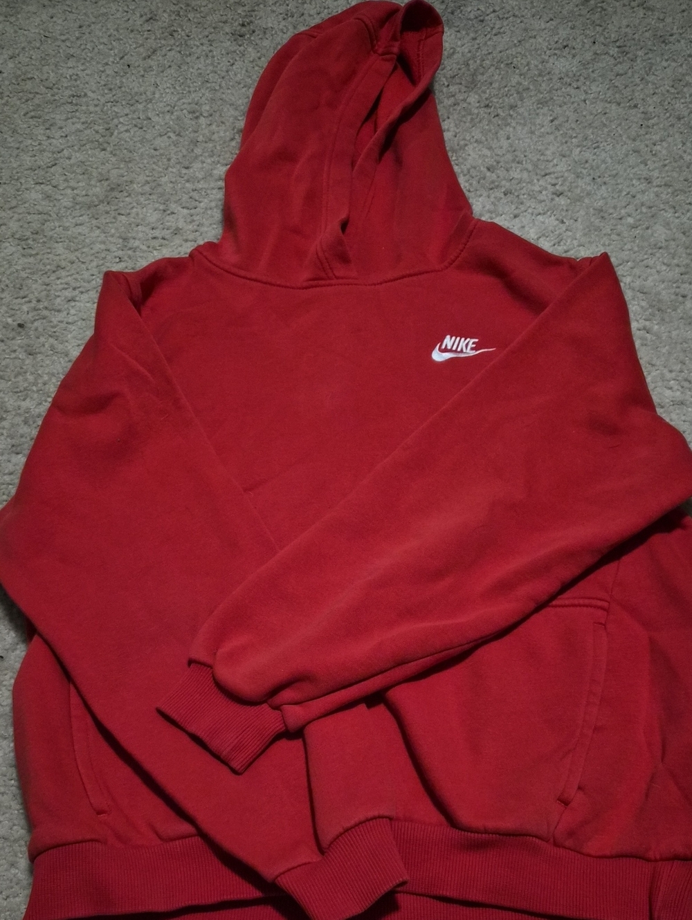 Nike Youth Red Pullover Hoodie